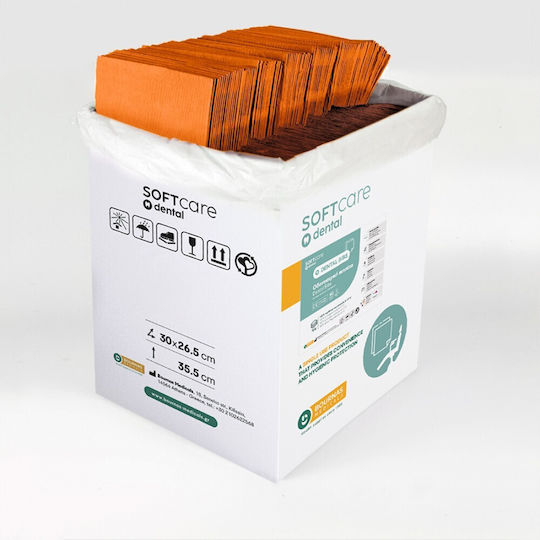 Soft Care Dental Orange 1ply + 1ply Towel without Dispenser 500 Pieces