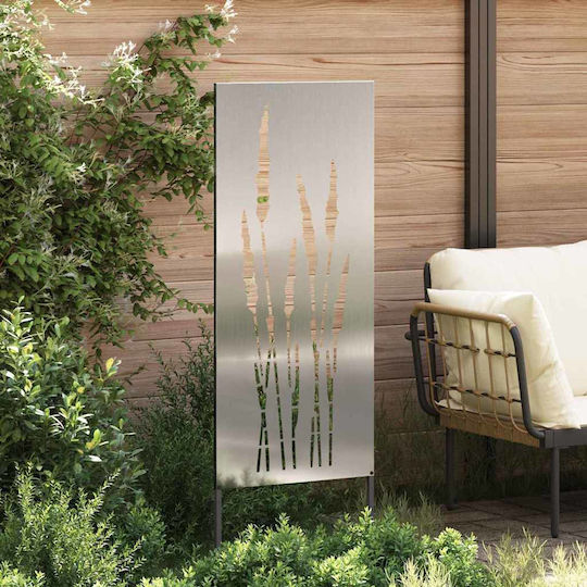 Vidaxl Placă Decorativă de Grădină Argintie 50 x 140 cm
