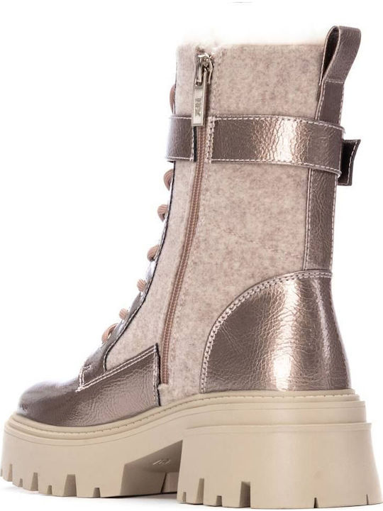 Women's Ankle Boots with Fur Pink