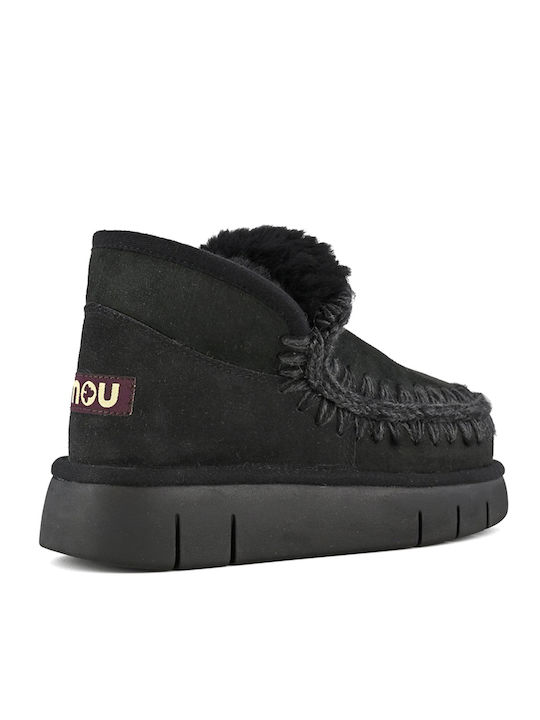 Eskimo Wildleder Stiefeletten Damen Schwarz