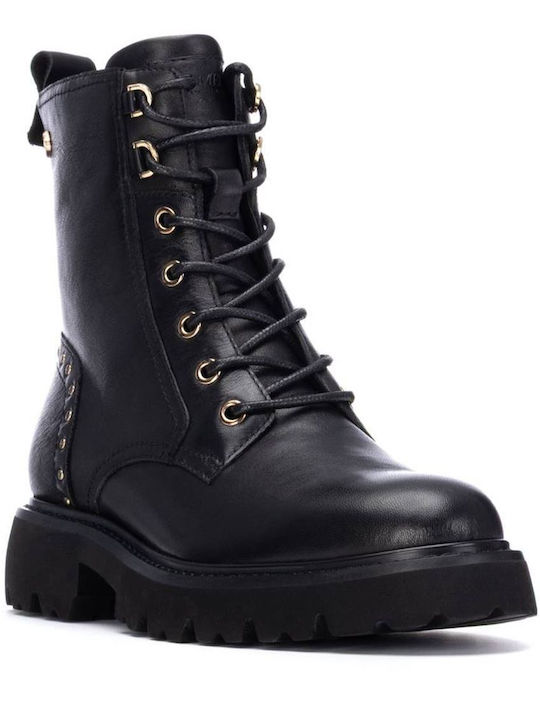 Leather Women's Ankle Boots Black