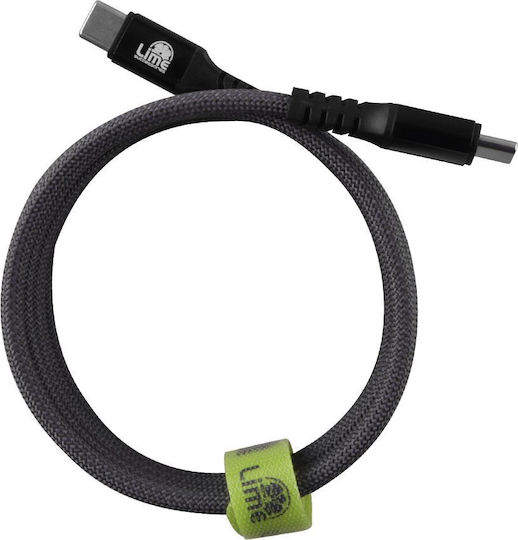 Lime Magnetic / Braided USB 2.0 Cable USB-C male - USB-C 120W Green 1.2m