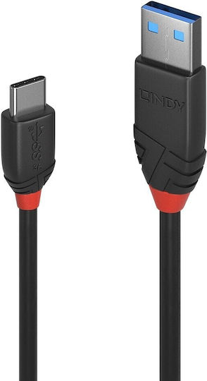 Lindy USB 3.2 Cable USB-C male - USB-A Μαύρο 1.5m 36917