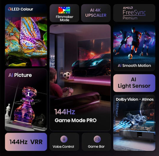 Hisense Smart Television 50" 4K UHD QLED E7Q Pro HDR (2025)
