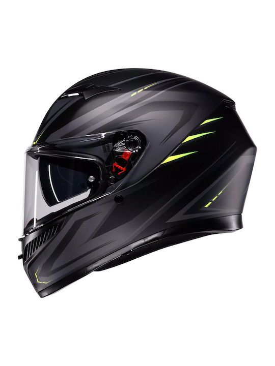 AGV K3 Syth Mat Black/Yellow Motorcycle Helmet Full Face ECE 22.06 1550gr with Pinlock and Sunvisor