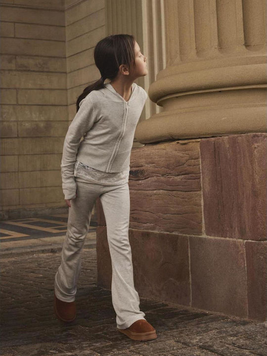Детска Жилетка с Качулка Light Grey Melange