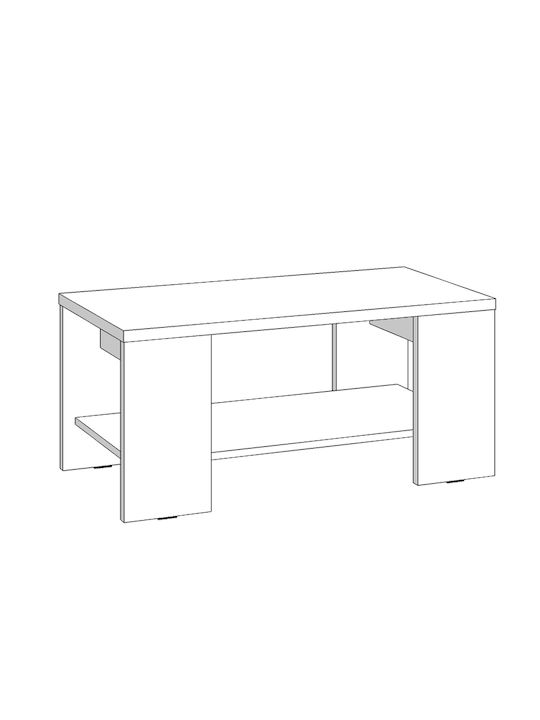 Rectangular Central Coffee Table Union Wooden Sonoma Oak W90.5xD50.5xH41.5cm