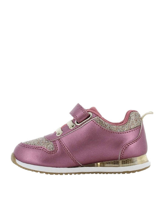 Παιδικά Sneakers με Σκρατς & Φωτάκια Μωβ