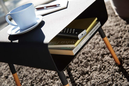 Square Side Table Short Metal Black M35xW35xH35cm