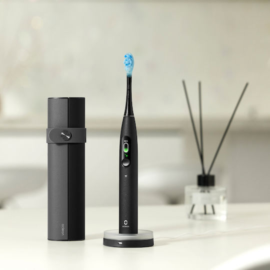 OClean X Ultra Periuță de dinți electrică cu Senzor de Presiune și Husă de Călătorie Neagră