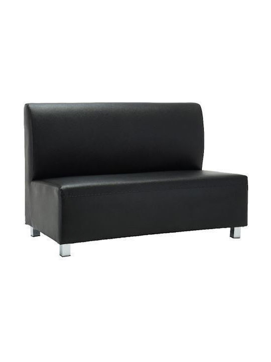 Woodwell Bandy Doppelsitzer Sofas Künstliches Leder Schwarzer 130x71x88cm E952,22