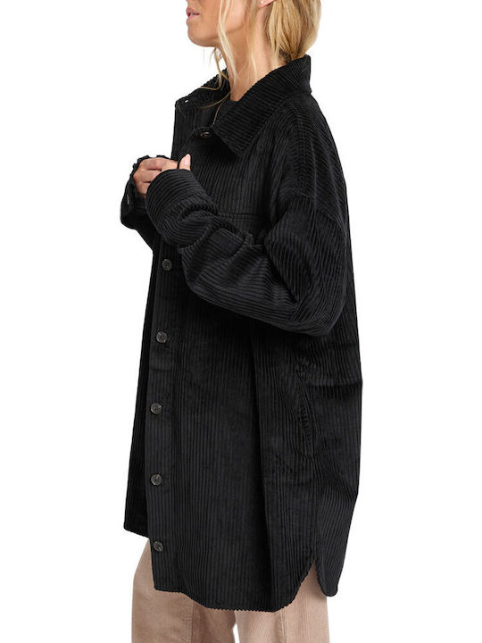Winter Ocean Femeie Negru Overshirt
