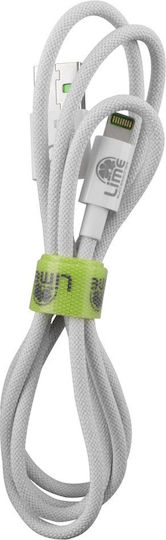 Lime Braided USB-A to Lightning Cable 15W Green 1m