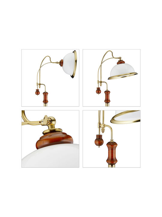 Relaxdays Lampa de podea Î166cm. cu Soclu pentru Bec E27 Maro