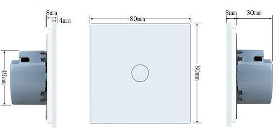 Welaik Simple Comutator de Perete Sens unic cu Cadru Auriu