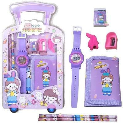 Roza Kinder Schreibwaren-Set 7-in-1 Geschenkset Sommer