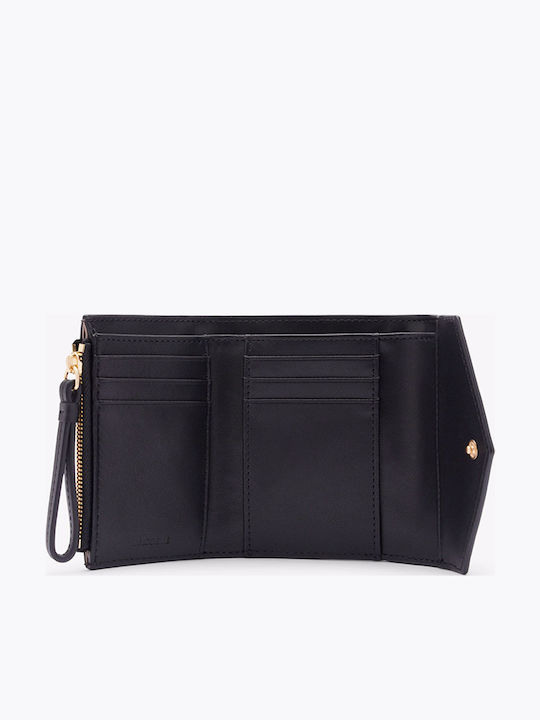 Money Pieces Small Leather Women's Wallet Black