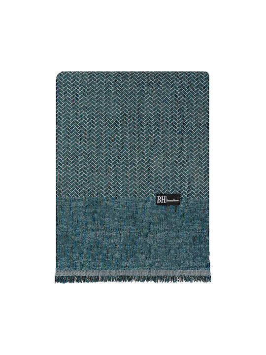 Beauty Home Σετ Ριχτάρια 3τμχ Chenille Πετρόλ 8638ΣΕΤ3