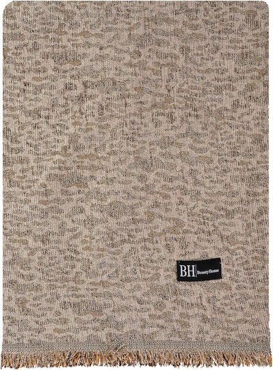 Beauty Home Throws Set 2 pcs Chenille Beige 8643Set2