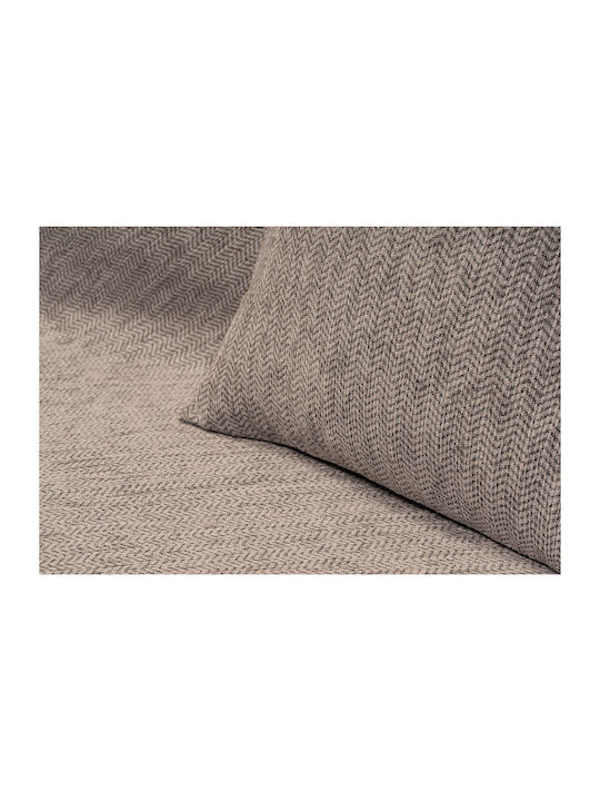 Beauty Home Σετ Ριχτάρια 3τμχ Chenille Μπεζ