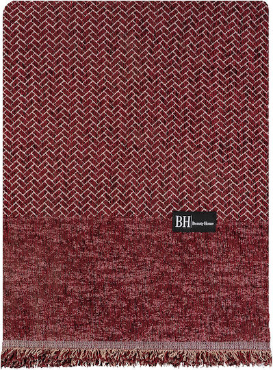 Beauty Home Σετ Ριχτάρια 2τμχ Chenille Κόκκινο