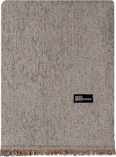 Beauty Home Σετ Ριχτάρια 3τμχ Chenille Μπεζ
