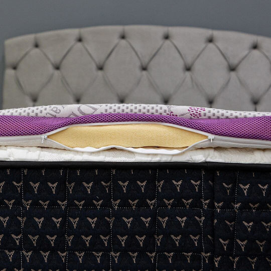 Como felt & wadding producers Mattress Topper Lavander Super Double Foam with Removable Cover 160x200x4cm