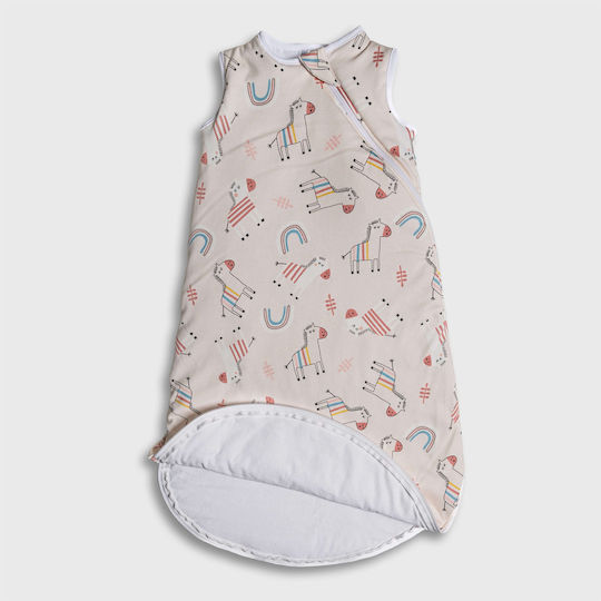Tender Winter Baby Sleeping Bag with Detachable Sleeves Zebra Nude