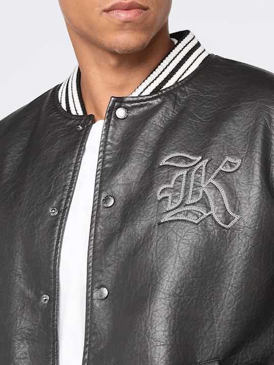 Faux Leather Jacket Black