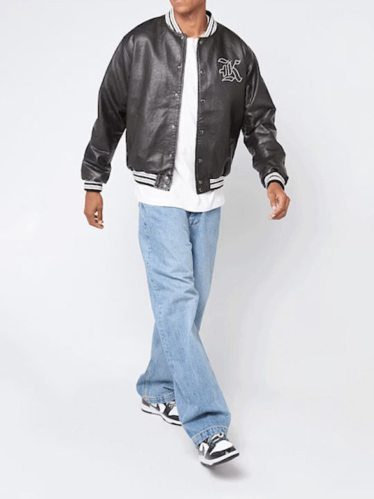 Faux Leather Jacket Black