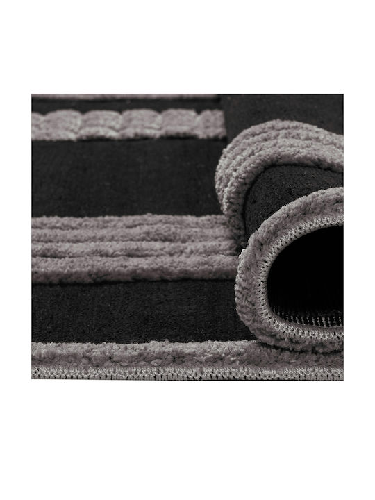 Beauty Home Rectangular Living Room Rug Black 133x190cm