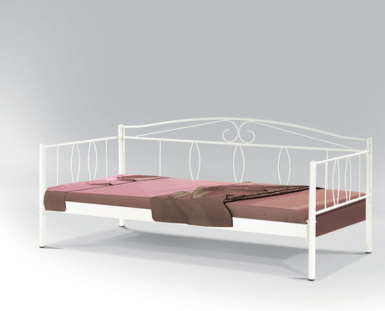 Ariel Καναπές Κρεβάτι Μονό για Στρώμα 100x210cm Λευκό Ariel Καναπές Κρεβάτι Μονό για Στρώμα 100x210cm Λευκό