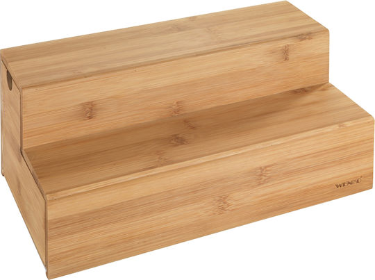 Wenko Coffee / Tea Box with Lid and Wooden Stand Brown 8000ml