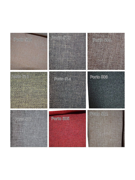 Ηλέκτρα Bett Einzel mit Stoff Grau für Matratze 90x190cm