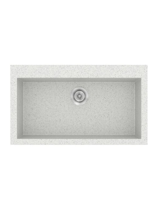 Sanitec Classic 03-02-00 Drop-In Sink Synthetic Granite W79xD50cm White