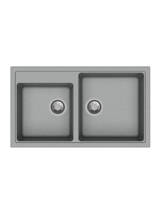 Macart Lexus N-200 Drop-In Sink Right Synthetic Granite W86xD50cm Brasil