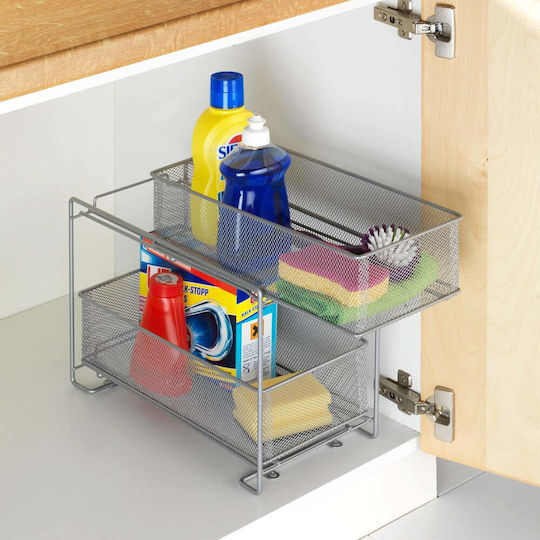 Wenko Tabletop Metal Base 34x9.5x16 cm Silver
