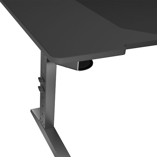 Birou De Jocuri Holm Din Lemn Negru Cu LED 140x75x70cm