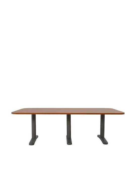 Besprechungstisch Walvia Holz Cherry mit Metallbeinen 240x120x75cm