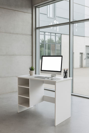 Birou Molde Din Lemn Alb 90x52x72.5 cm
