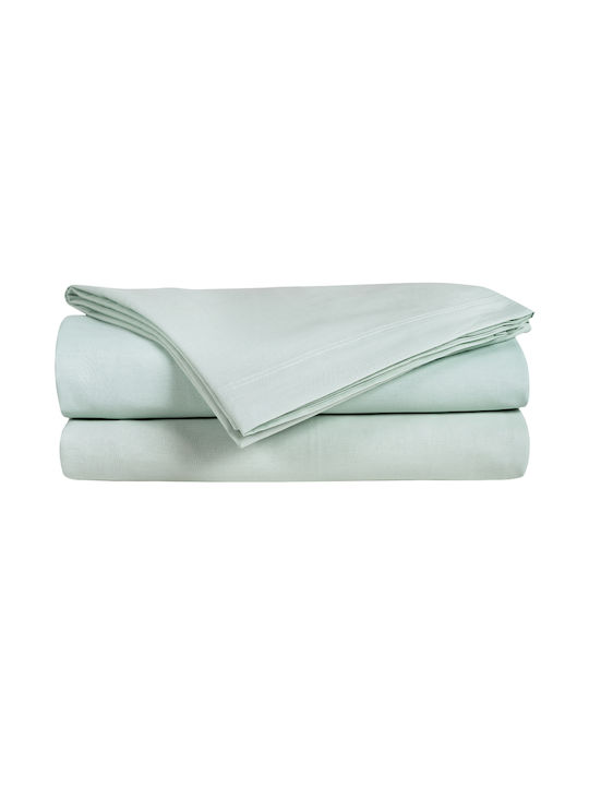 Das Home Sheet King Size with Elastic 180x235+35cm. 1013 Mint