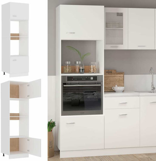 Dulap Superior pentru Cuptor pardoseală Alb 60x57x207buc