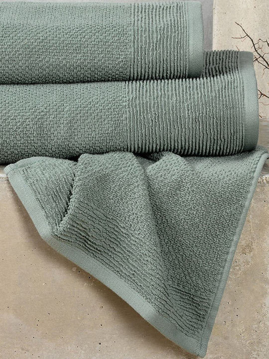 Melinen Σετ Πετσέτες Μπάνιου 3τμχ Haus Dark Aqua Βάρους 500gr/m²