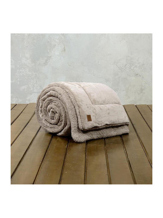 Nima Κουβερτοπάπλωμα Μονό 160x220εκ. Cira Beige 710 GSM