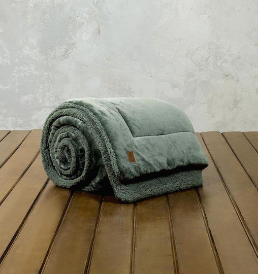 Nima Κουβερτοπάπλωμα Μονό 160x220εκ. Cira Dark Green 710 GSM