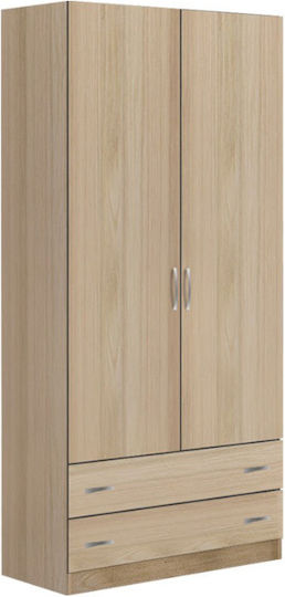 Economy Δίφυλλη Ντουλάπα 90x60x180cm