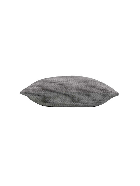 Μαξιλάρι Καναπέ L-c Leo από Βελούδο Anthracite 45x45εκ.