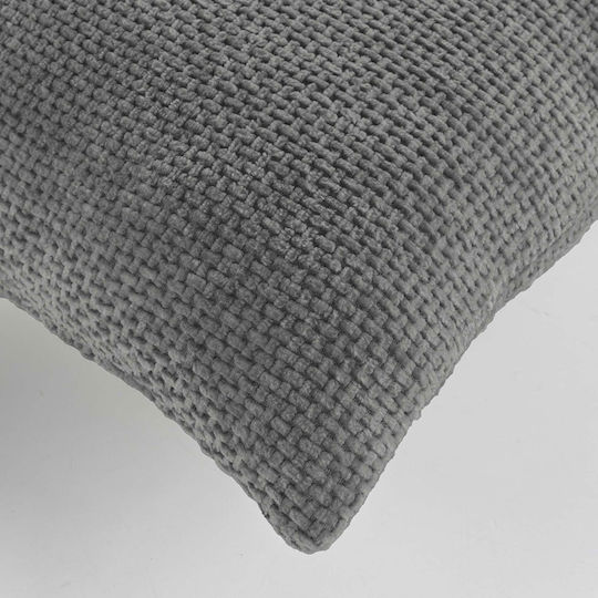 Sofa-Kissen L-c Leo aus Samt Anthrazit 45x45cm