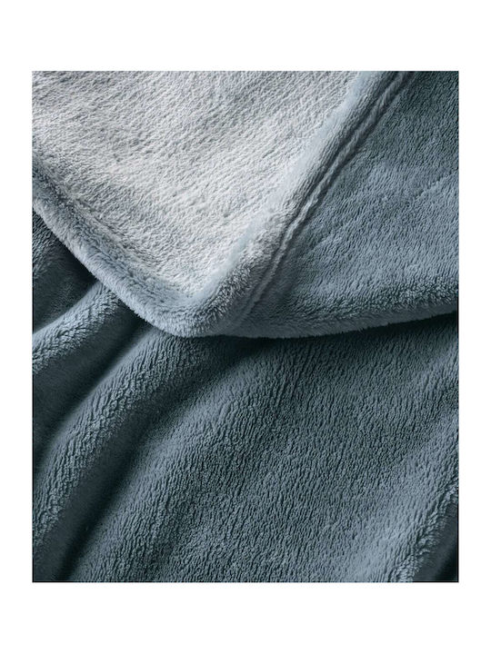 Kentia Yolanda Κουβέρτα Βελουτέ Μονή 160x220εκ. Denim