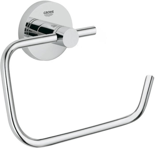 Grohe New Essentials Επιτοίχια Χαρτοθήκη Inox Ασημί